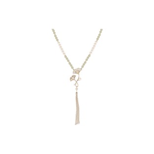 Elegant Imitation Pearl Wave Chain Multi-Layer Necklace