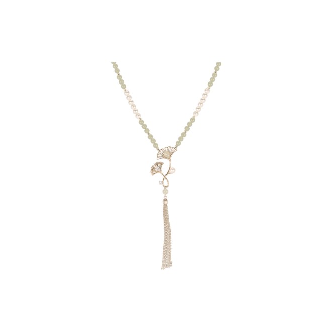 Elegant Imitation Pearl Wave Chain Multi-Layer Necklace