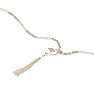 Elegant Imitation Pearl Wave Chain Multi-Layer Necklace