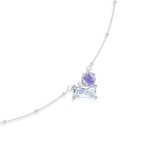 Sugar Cube Rose Pearl Collarbone Necklace