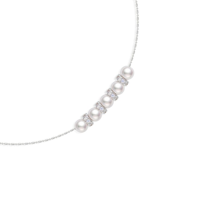 Pearl Collarbone Chain Stackable French Pendant