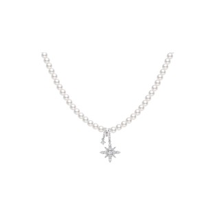 Eight-Pointed Star Pearl Collarbone Necklace