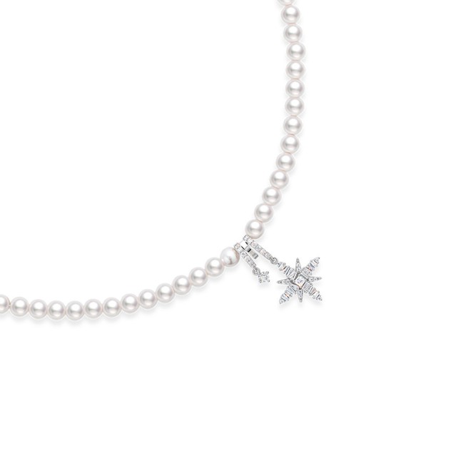 Eight-Pointed Star Pearl Collarbone Necklace