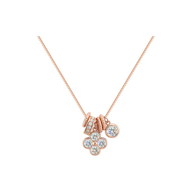 Four-Leaf Clover French Collarbone Necklace
