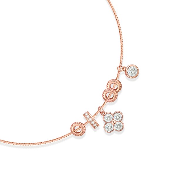 Four-Leaf Clover French Collarbone Necklace