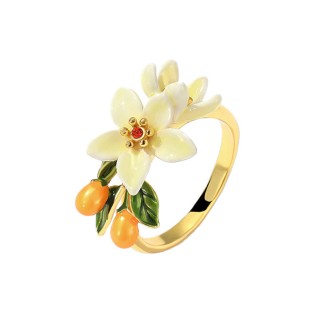 Open-Ended Kumquat Flower Ring