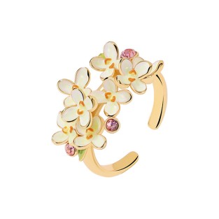 Osmanthus Enamel Open Ring