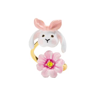Rabbit Flower Open Ring