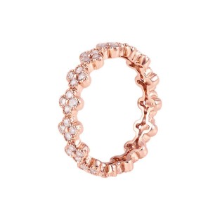 Full-Set Four-Leaf Clover Zirconia Tail Ring