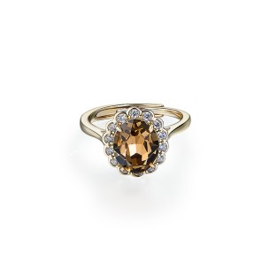 Imitation Crystal Open Ring