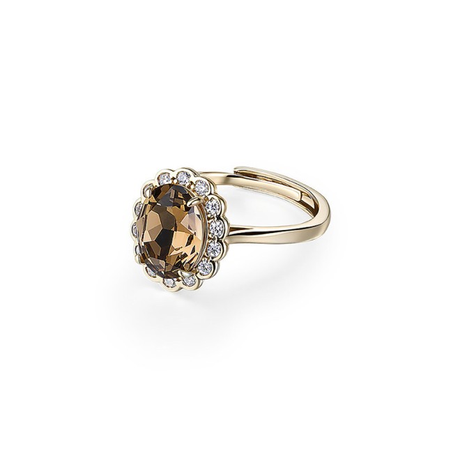 Imitation Crystal Open Ring