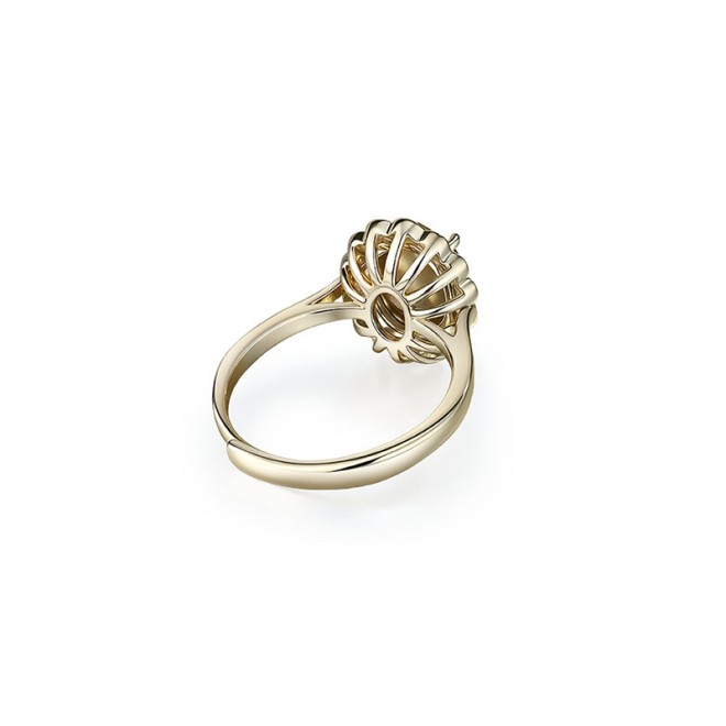 Imitation Crystal Open Ring