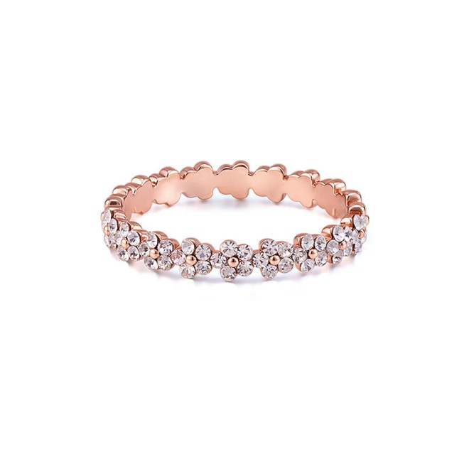 Full Diamond Flower Design Ring