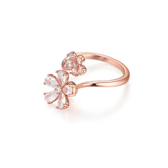 Cherry Blossom Open-End Tail Ring