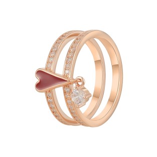 Elegant Heart Design Temperament Ring