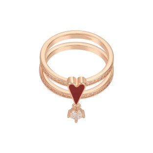 Elegant Heart Design Temperament Ring