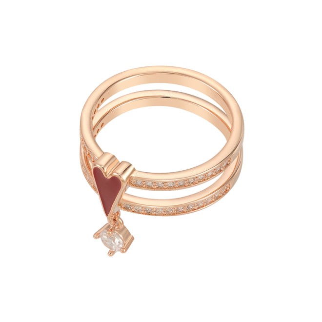 Elegant Heart Design Temperament Ring